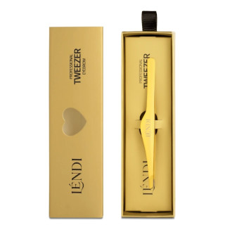 Lendi Beveled Eyebrow Tweezers Golden Spark