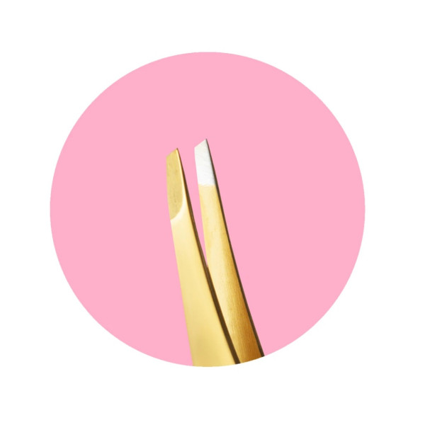 Lendi Beveled Eyebrow Tweezers Golden Spark