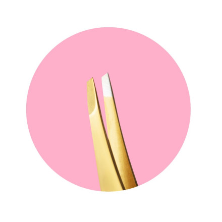Lendi Beveled Eyebrow Tweezers Golden Spark