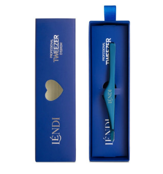 Lendi Beveled Eyebrow Tweezers Blue Sapphire