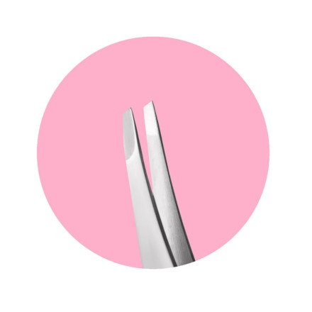 Lendi Beveled Eyebrow Tweezers Moonlight Silver
