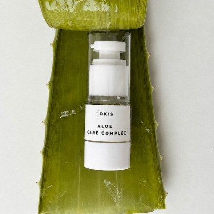 Aloe concentrate for deep moisturizing of OKIS eyebrows and eyelashes