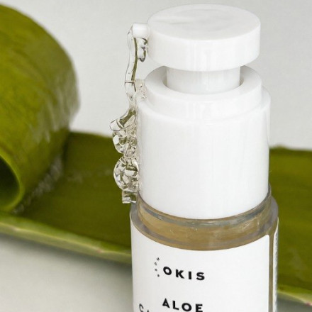 Aloe concentrate for deep moisturizing of OKIS eyebrows and eyelashes