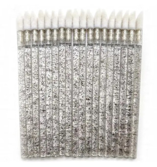 Glitter macrobrushes in a bag, black (50pcs/pack)