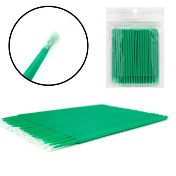 Microbrushes in a bag, green (100pcs/pack)