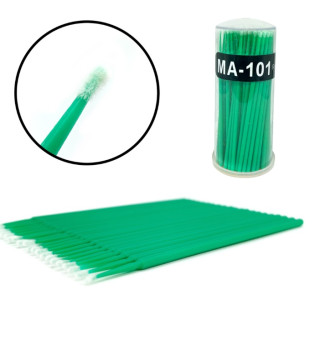 Microbrushes in a tube, green (100pcs/pack)