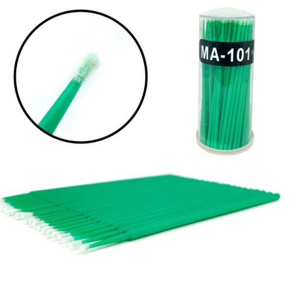 Microbrushes in a tube, green (100pcs/pack)