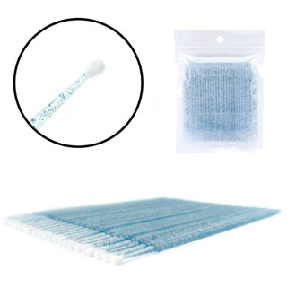 Microbrushes glittery blue (100 pcs/pack)
