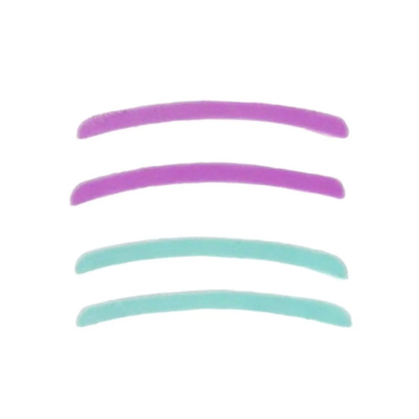 Compensators for lamination of eyelashes (2 pairs, straight, purple/turquoise)