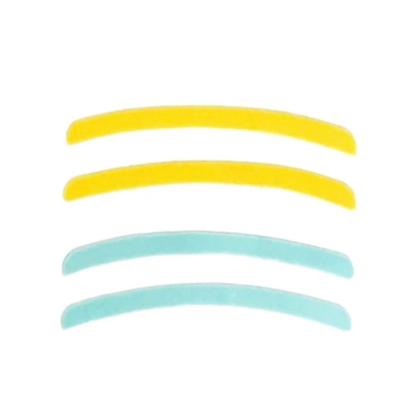 Compensators for lamination of eyelashes (2 pairs, straight, yellow/turquoise)