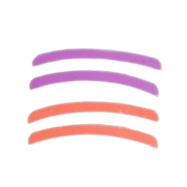 Compensators for lamination of eyelashes (2 pairs, straight, purple/pink)