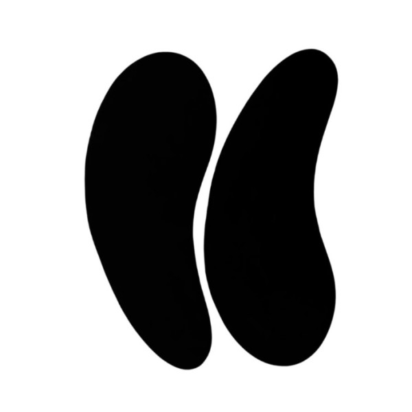 Reusable silicone patches for eyelashes (1 pair), black