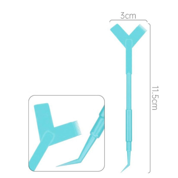 Tool for lamination and biocurling of double-sided eyelashes (blue)
