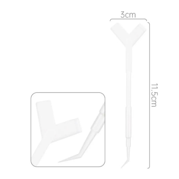 Tool for lamination and biocurling of double-sided eyelashes (white)