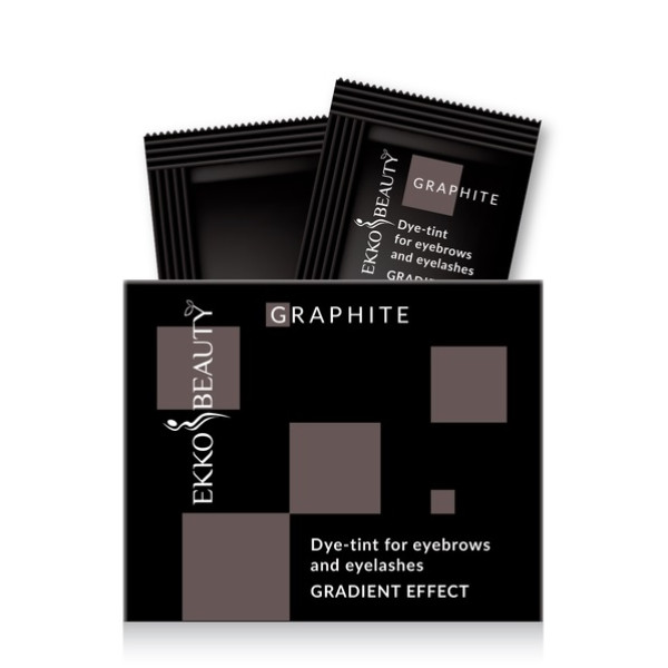 Ekko Beauty GRADIENT EFFECT Eyebrow and lash tint paint, tone Graphite, sachet