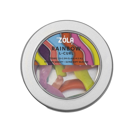 ZOLA Rainbow L-Curl lamination rollers (2s, 2.5 M, 3L, 4XL, 4.5 XLL)