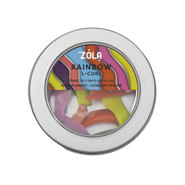 ZOLA Rainbow L-Curl lamination rollers (2s, 2.5 M, 3L, 4XL, 4.5 XLL)