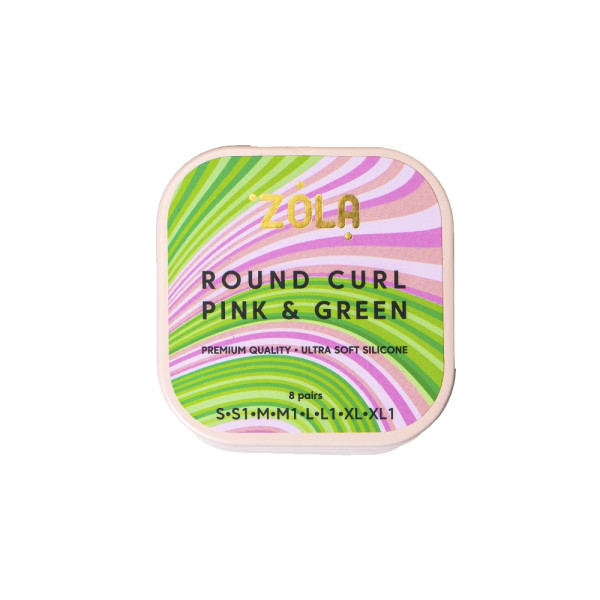 Валики для ламинирования ZOLA Round Curl Pink and Green (S, S1, M, M1, L, L1, XL, XL1)