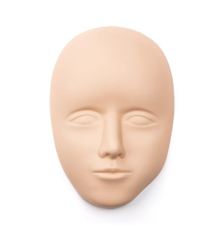 Face mannequin for tattoo training, replaceable skin