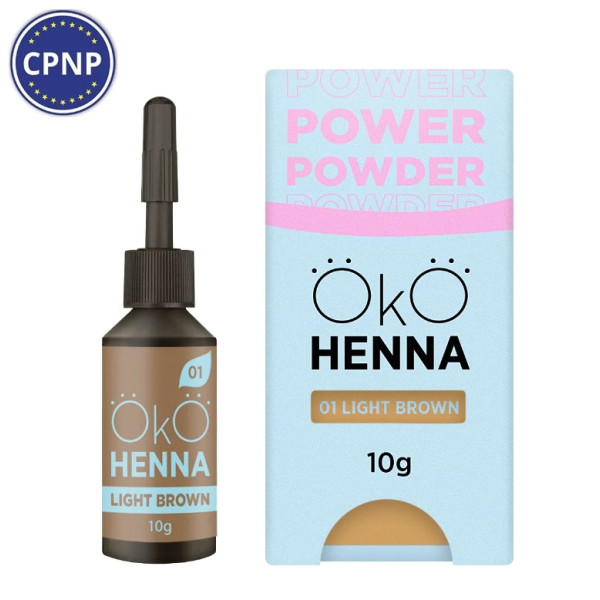 OKO Power Powder Brow Henna, 01 Light Brown, 10 g