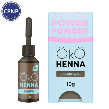 OKO Power Powder Brow Henna, 02 Brown, 10 g