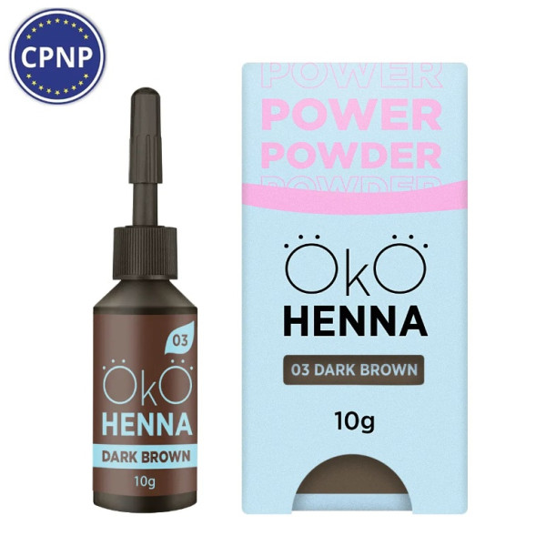 OKO Power Powder Brow Henna, 03 Dark Brown, 10 g