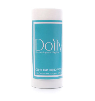 Doily spunlace napkins, 30x30 cm, smooth (100 pcs/roll)