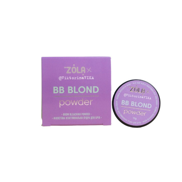 Пудра осветляющая фиолетовая для бровей ZOLA Viktorina Vika BB Powder, 10 г