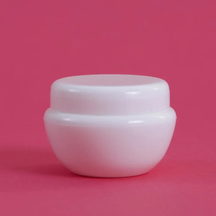 Cosmetic jar with protective disc 5 ml (white)