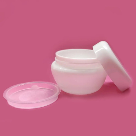 Cosmetic jar with protective disc 5 ml (white)