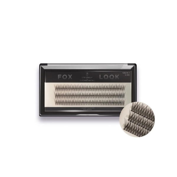 Накладные ресницы пучковые CTR Fox Look 12D, 0.10 - 11 mm