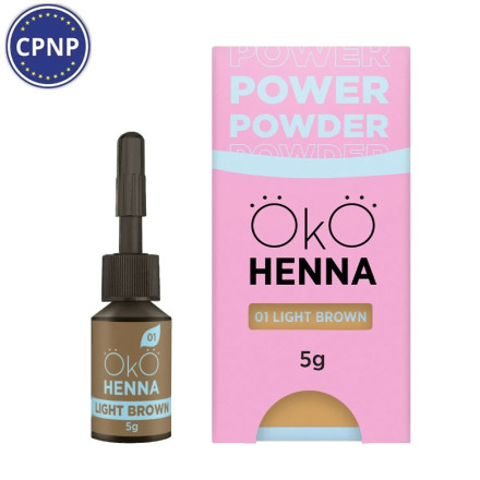 Хна для бровей OKO Power Powder, 01 Light Brown, 5 г