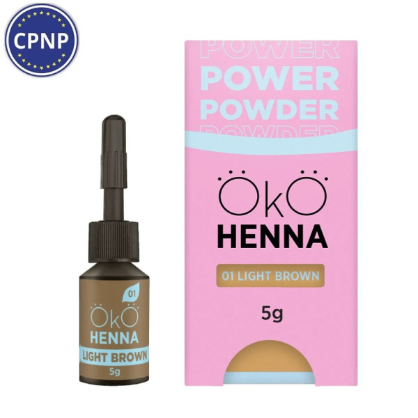 Хна для бровей OKO Power Powder, 01 Light Brown, 5 г