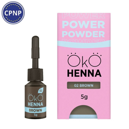 OKO Power Powder Brow Henna, 02 Brown, 5 g