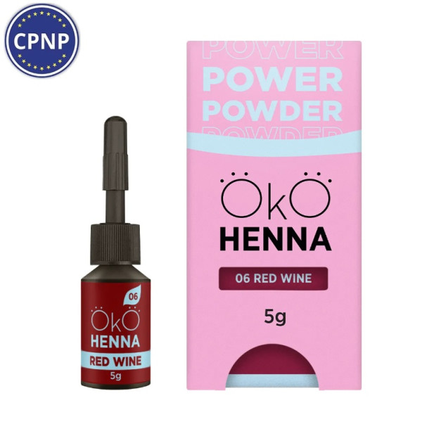 OKO Power Powder Brow Henna, 06 Red Wine, 5 g