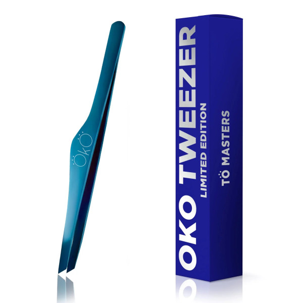 Пінцет для брів OKO Blue Magic Premium, скошений