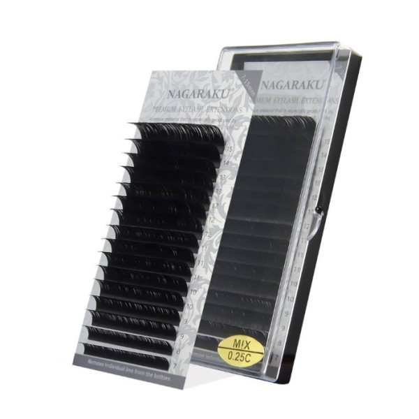 Ресницы Nagaraku Mix L, 0.12, 7-15 мм