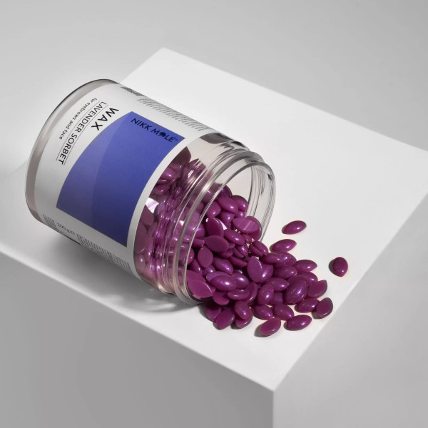 Wax in granules for eyebrows and face Nikk Mole Lavender Sorbet, 100 g