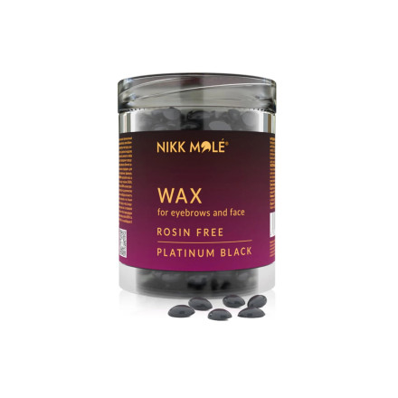 Wax in granules for eyebrows and face Nikk Mole Platinum Black, 100 g