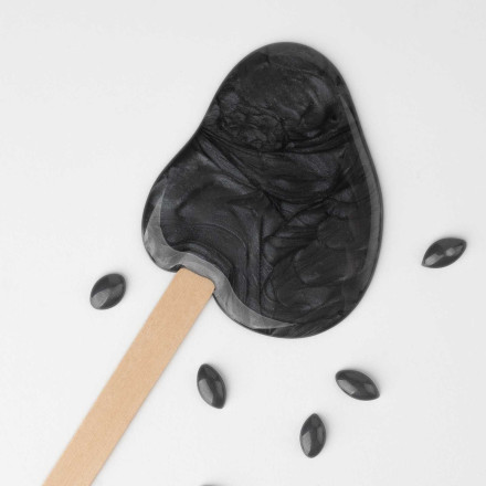 Wax in granules for eyebrows and face Nikk Mole Platinum Black, 100 g