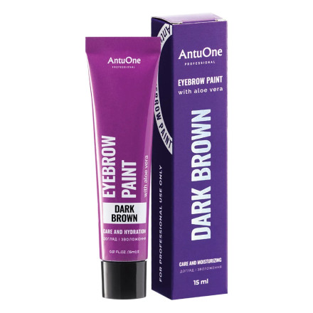Краска для бровей с алоэ вера AntuOne Dark Brown, 15 мл