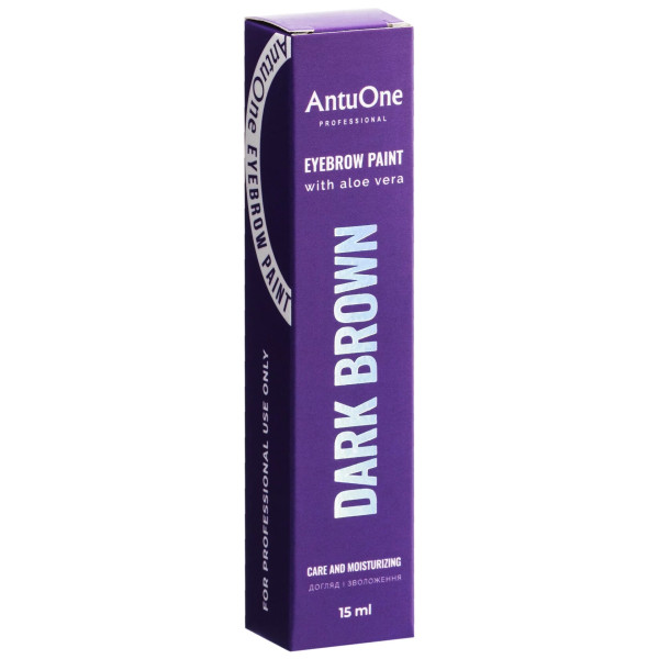 Краска для бровей с алоэ вера AntuOne Dark Brown, 15 мл