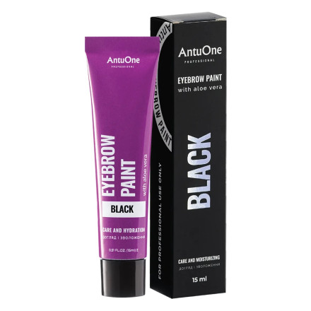 Eyebrow tint with Aloe Vera AntuOne Black, 15 ml