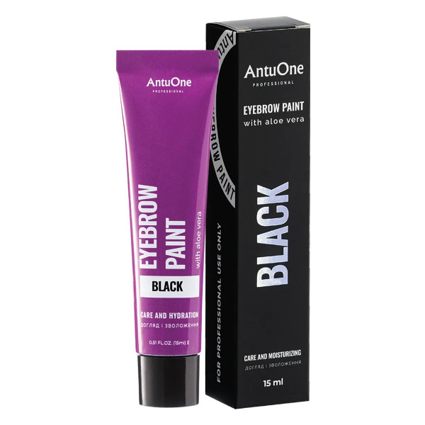 Eyebrow tint with Aloe Vera AntuOne Black, 15 ml