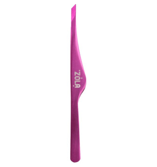 Professional tweezers for eyebrows ZOLA PINK (bevelled)