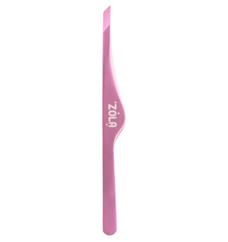 Пинцет профессиональный для бровей ZOLA LIGHT PINK (скошенный)