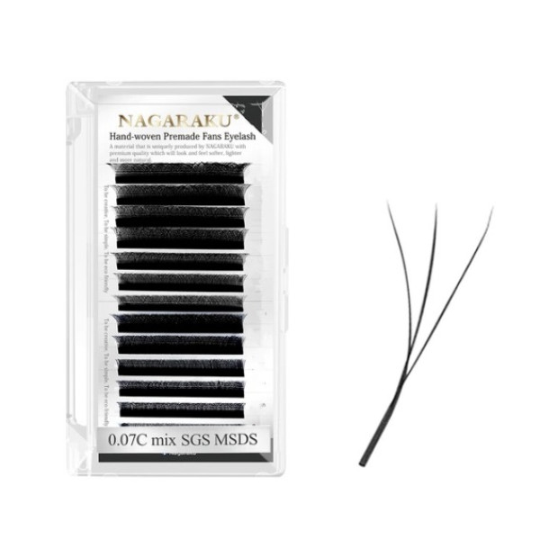 Nagaraku Mix D W-shape 3D, 0.07, 8-14 mm