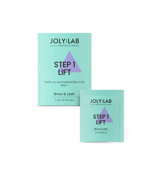 Состав для ламинирования бровей и ресниц JolyLab Step №1, 2 мл