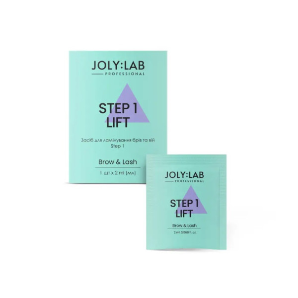 Состав для ламинирования бровей и ресниц JolyLab Step №1, 2 мл
