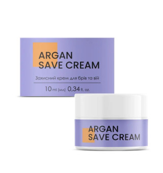 Protective argan cream for eyebrows and eyelashes JolyLab Argan Save Cream, 10 ml